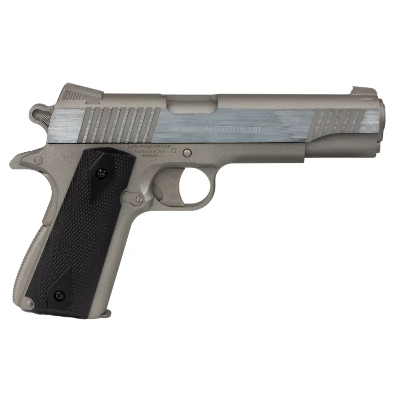 COLT 1911 Thompson Silver AIRGUN PISTOL - Fixed slide - Pellets 4.5 mm CO² / 3J