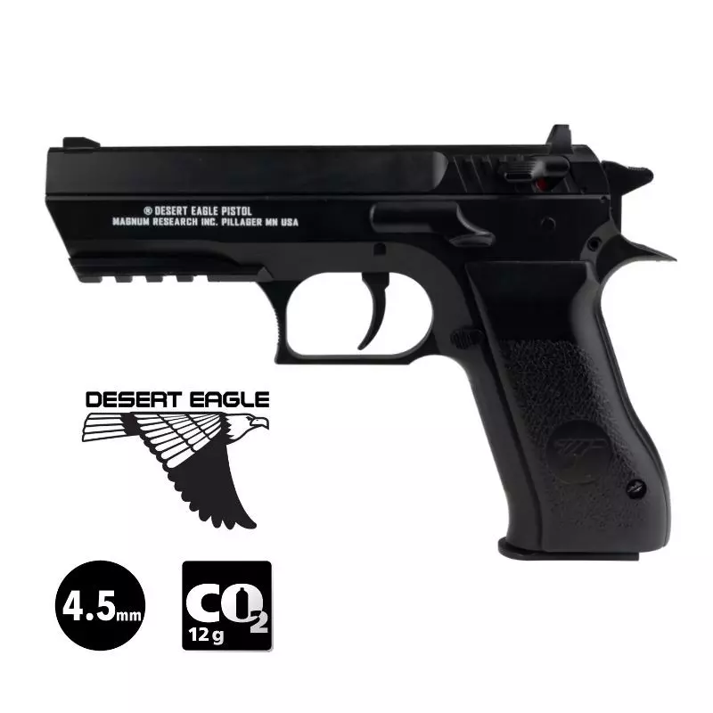 MAGNUM RESEARCH BABY EAGLE PISTOL Black NBB - 4.5mm BB - CO² / 2.8J