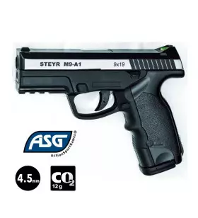 STEYR M9-A1 ASG AIRGUN Black/Silver - 4.5mm BBs - CO²