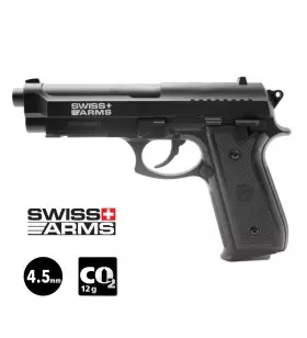 SWISS ARMS SA 92 AIRGUN PISTOL Black - Fixed Slide - 4.5mm BB - CO²