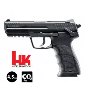 PISTOLET HECKLER & KOCH HK45 Noir - Culasse fixe - 4.5mm BB - CO²