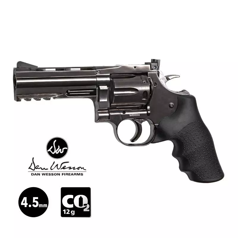 REVOLVER ASG DAN WESSON DW715 4 pouces Steel Grey - 4.5mm BBs CO²