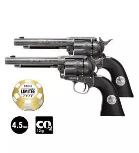 COLT AIRGUN REVOLVER DUEL SET SAA DOUBLE ACES LIMITED EDITION - 4.5mm BB - CO²