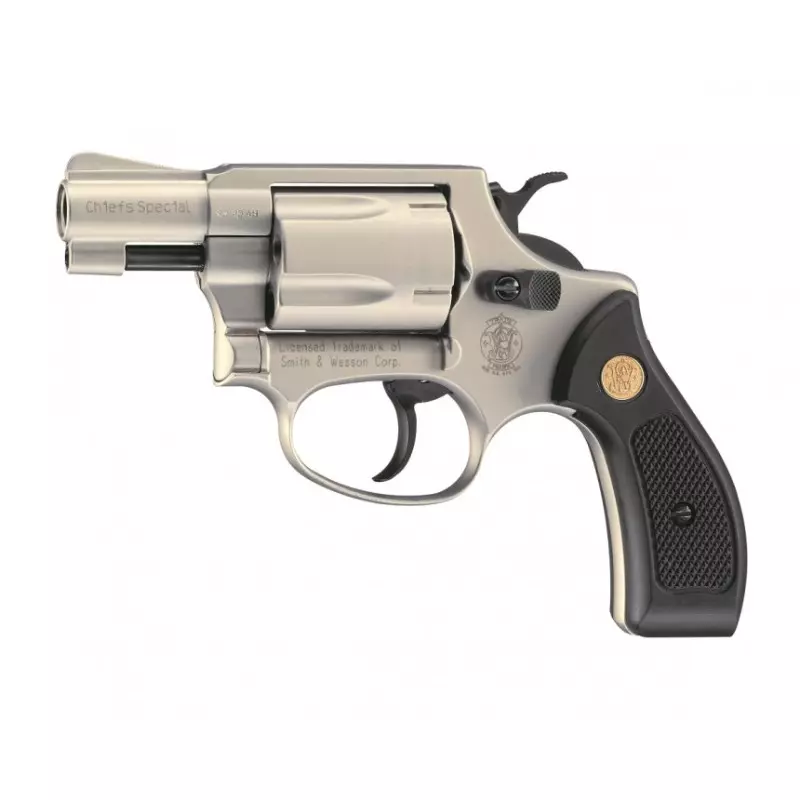 BLANK REVOLVER SMITH & WESSON CHIEFS SPECIAL Nickel 9 MM RK