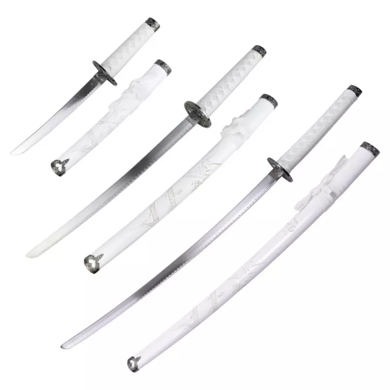 ORNAMENTAL SET KATANA-WAKIZASHI-TANTO WHITE