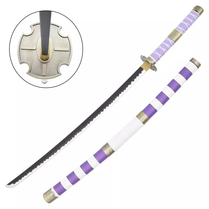 KATANA COSPLAY BAMBOO BLADE ONE PIECE NIDAI KITETSU ZS664-WOOD