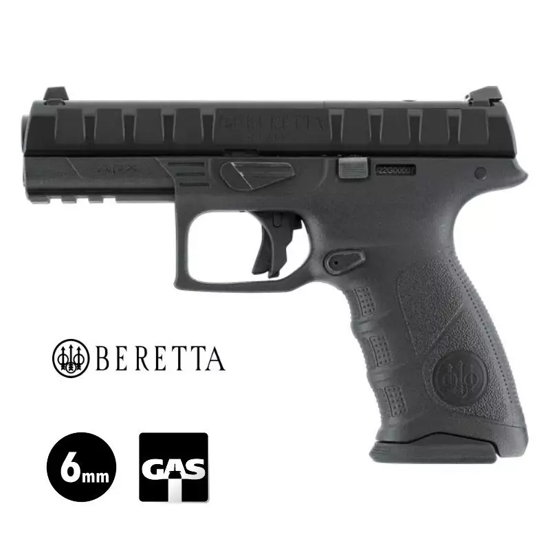 BERETTA APX RDO AIRSOFT PISTOL Black - Blowback - 6mm BB - Gas