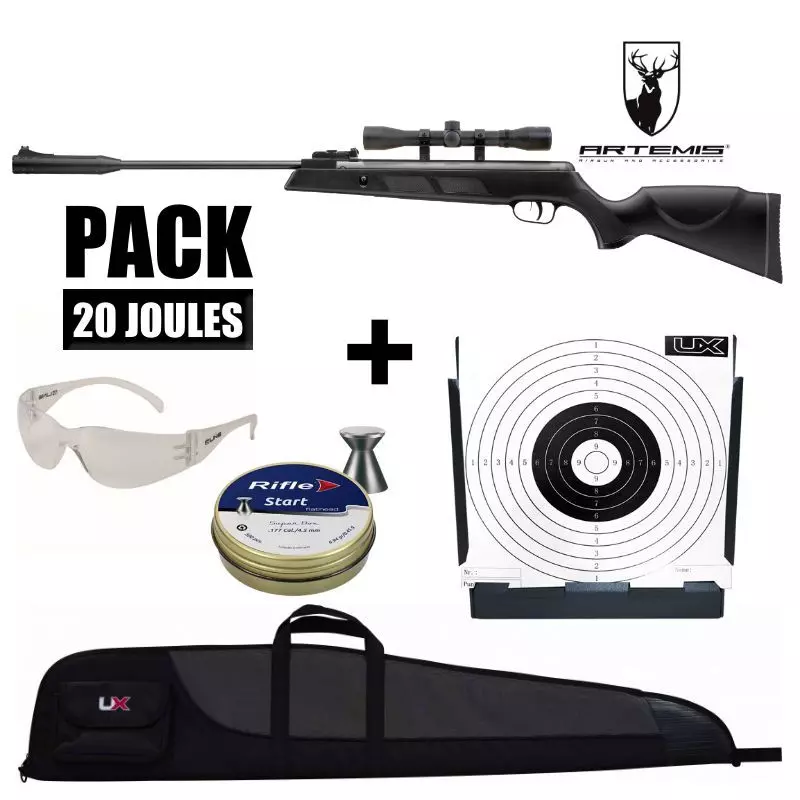 PACK CARABINE AIR ARTEMIS SR1000S + LUNETTE 4x32 - Plomb 4.5mm / 19.9J