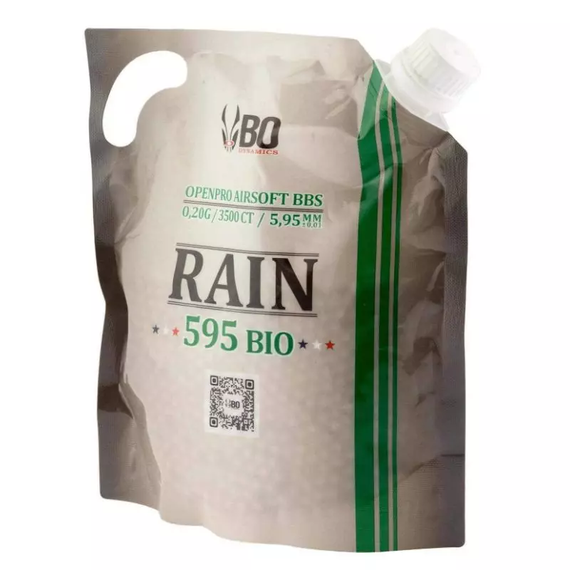 RAIN BO ORGANIC AIRSOFT BBs 0.20 G - BAG OF 3500BBs