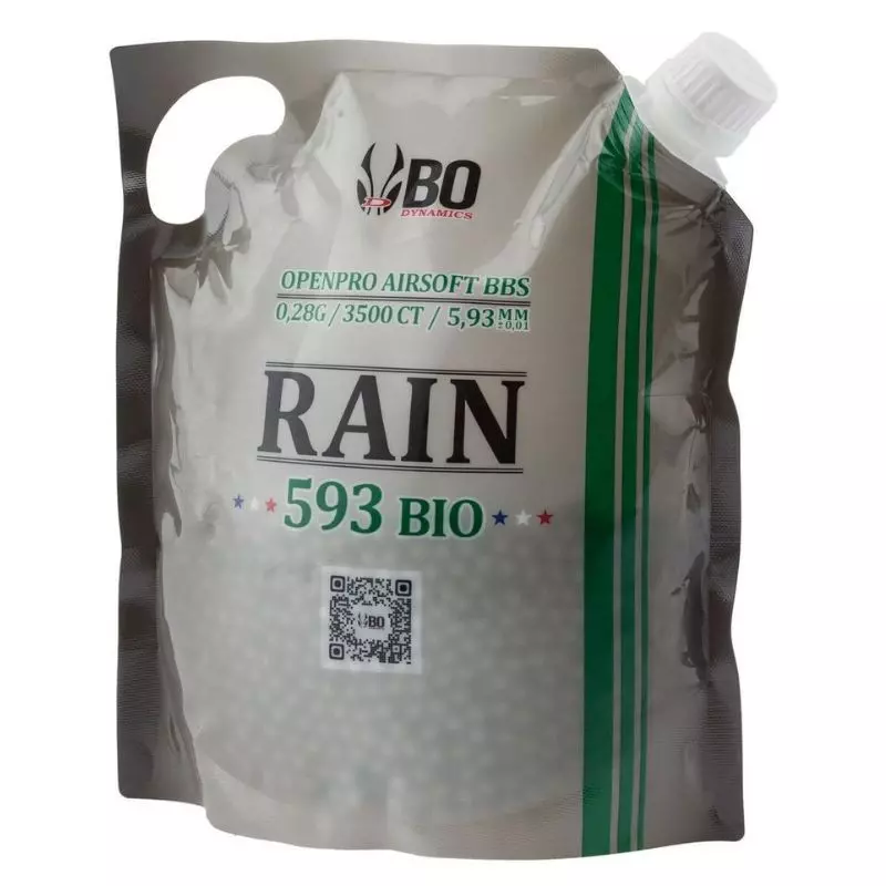 RAIN BO ORGANIC AIRSOFT BBs 0.28 G - BAG OF 3500BBs