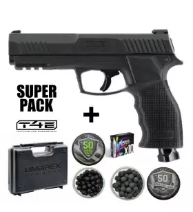 SUPER PACK PISTOLET DE DEFENSE T4E TP50 Gen2 (HDP50) - Cal .50 - 13 Joules