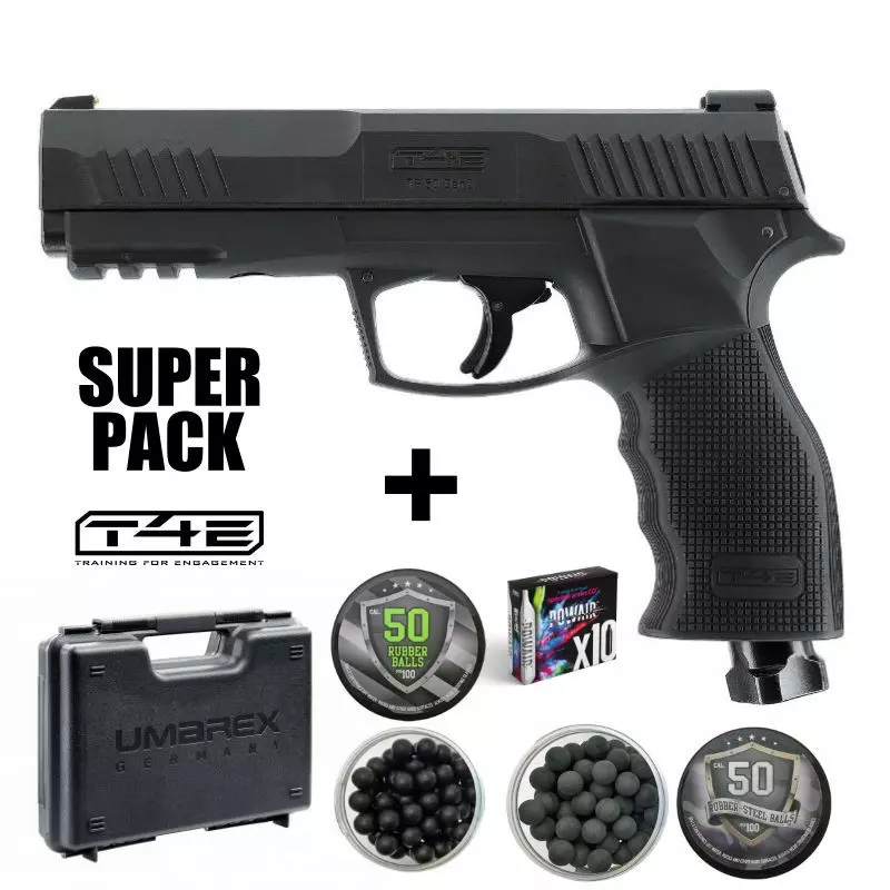 T4E TP50 Gen2 DEFENCE PISTOL SUPER PACK - Cal .50 - 13 Joules