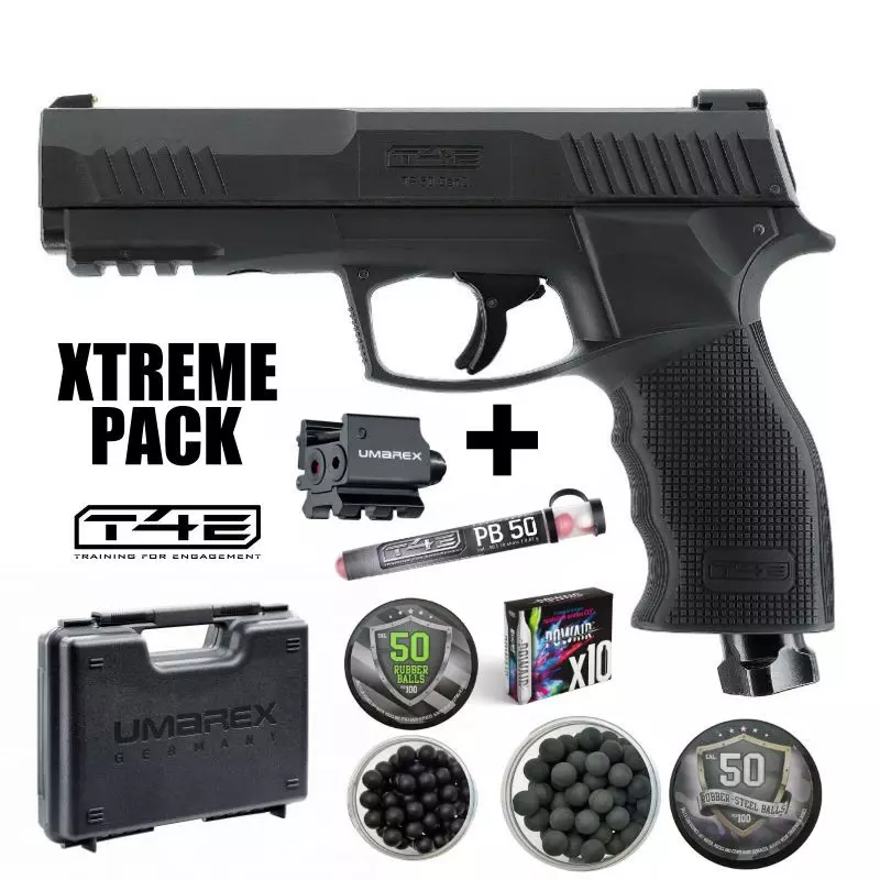 T4E TP50 Gen2 DEFENCE PISTOL XTREME PACK - Cal .50 - 13 Joules