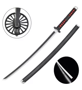 KATANA DECO STEEL BLADE WITH LED LIGHTING DEMON SLAYER PATTERN