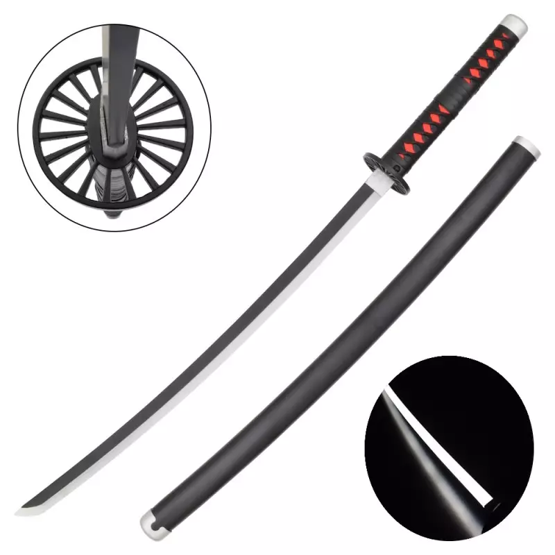 KATANA DECO STEEL BLADE WITH LED LIGHTING DEMON SLAYER PATTERN