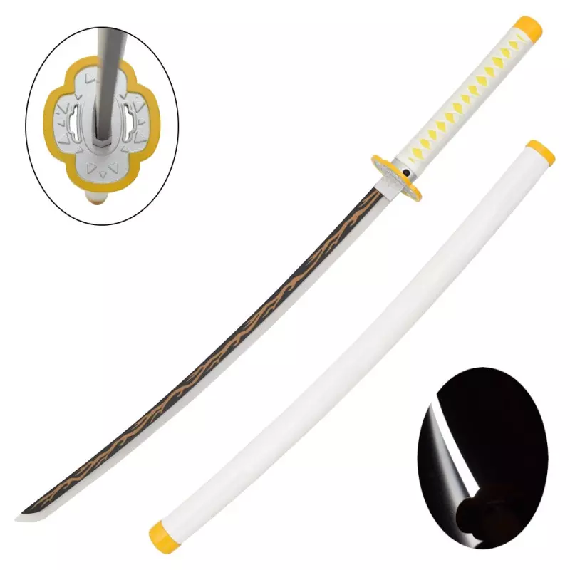 KATANA DECO LAME ACIER ET LED MOTIF DEMON SLAYER