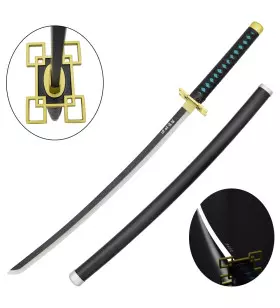 KATANA DECO STEEL BLADE WITH LED LIGHTING DEMON SLAYER PATTERN