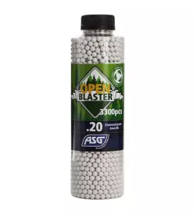 ASG OPEN BLASTER ORGANIC AIRSOFT BBs 0.20 g White BOTTLE OF 3300 BBs