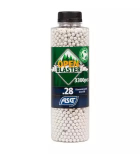 ASG OPEN BLASTER ORGANIC AIRSOFT BBs 0.28 g White BOTTLE OF 3300 BBs