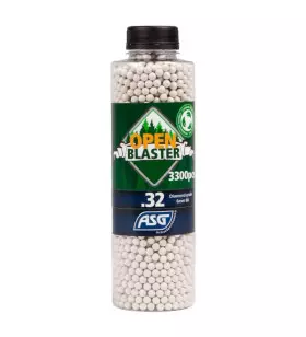 ASG OPEN BLASTER ORGANIC AIRSOFT BBs 0.32 g White BOTTLE OF 3300 BBs