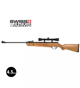 SWISS ARMS CONDOR WOOD RIFLE + 4X32 SCOPE / 19.5J