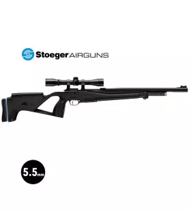 CARABINE AIR PCP STOEGER XM1 COMBO 4X32 Noir - Plombs 5,5 mm 19.9J