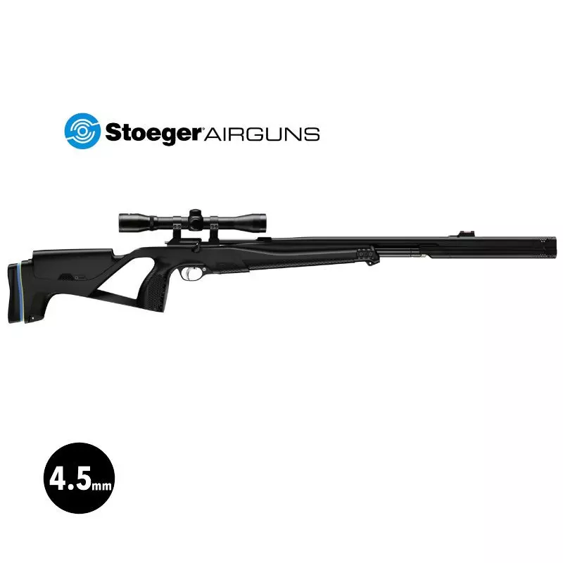 CARABINE AIR PCP STOEGER XM1 S4 COMBO 4X32 Noir - Plombs 4,5 mm 19.9J