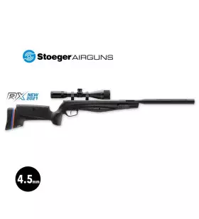 CARABINE AIR COMPRIME STOEGER RX20 TAC SILENCIEUX + LUNETTE - 4,5 mm 19.9J