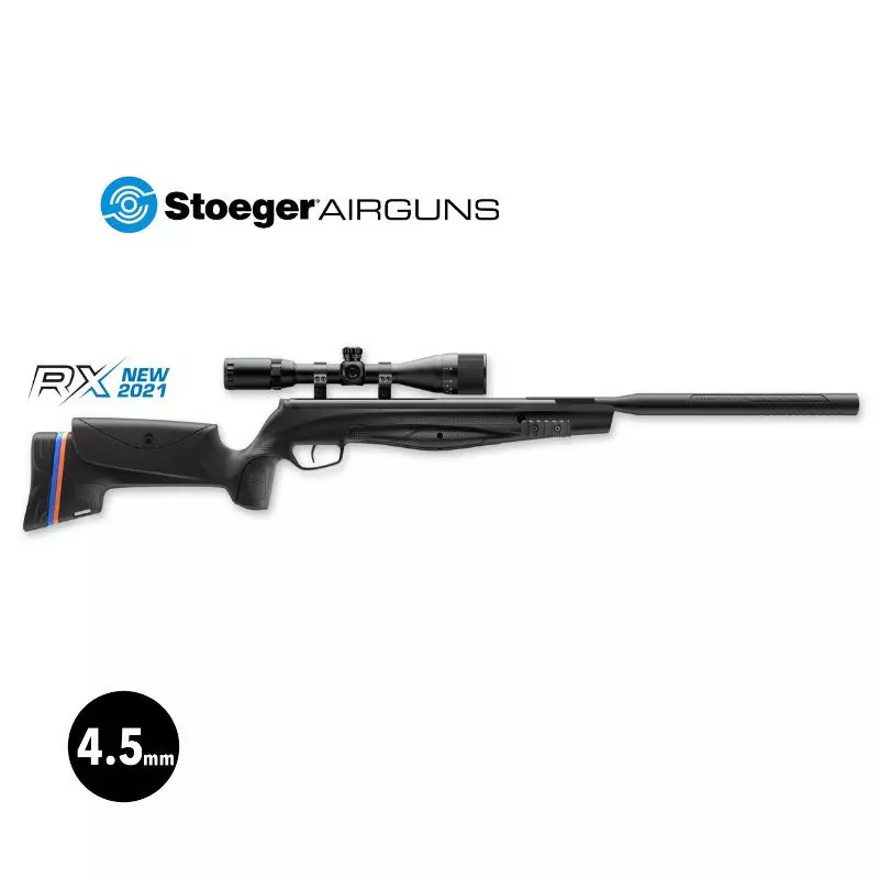 STOEGER RX20 TAC BLACK AIR RIFLE SUPPRESSOR COMBO 3-9X40 - 4.5 mm pellets 19.9J