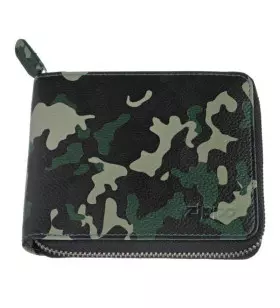 PORTEFEUILLE ZIPPO FERMETURE ZIP CAMO Vert