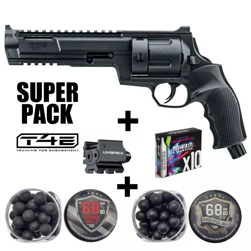 SUPER PACK REVOLVER T4E TR68 (HDR68) - Cal .68 - 16 Joules