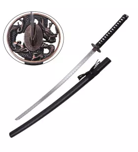 KATANA DECO STEEL BLADE DRAGON DESIGN