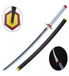 KATANA DECO STEEL BLADE WITH LED LIGHTING DEMON SLAYER PATTERN