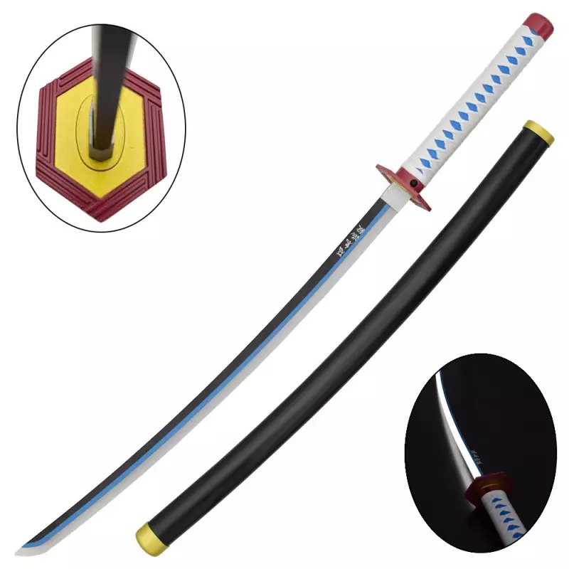 KATANA DECO STEEL BLADE WITH LED LIGHTING DEMON SLAYER PATTERN