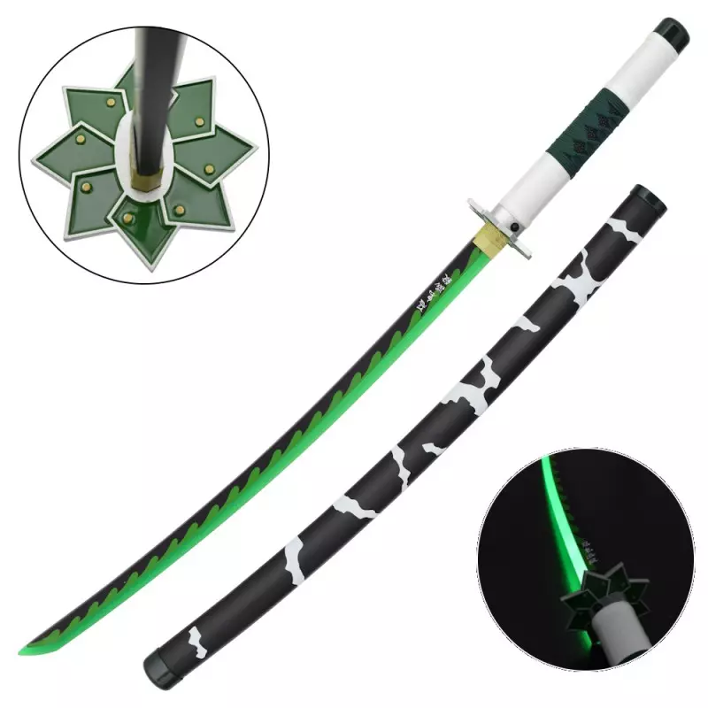 KATANA DECO STEEL BLADE WITH LED LIGHTING DEMON SLAYER PATTERN