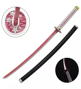 KATANA DECO STEEL BLADE WITH LED LIGHTING DEMON SLAYER PATTERN