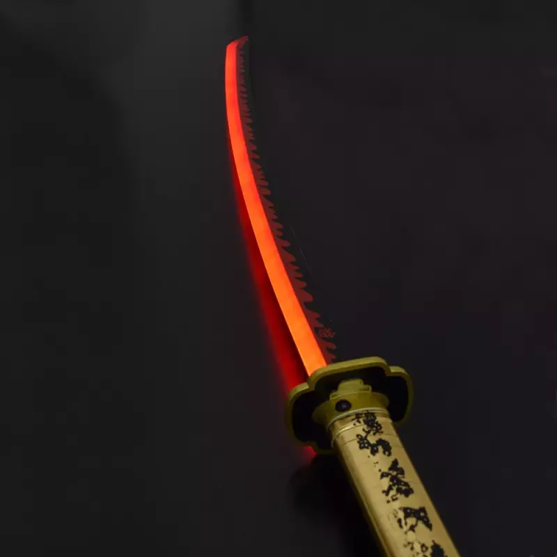 KATANA DECO STEEL BLADE WITH LED LIGHTING DEMON SLAYER PATTERN