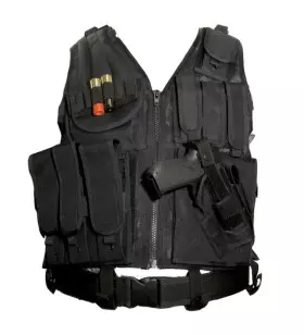 VESTE GILET TACTIQUE AIRSOFT SWISS ARMS AVEC HOLSTER