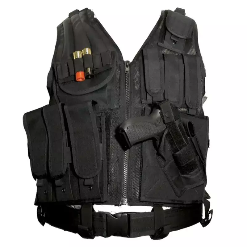 SWISS ARMS AIRSOFT TACTICAL VEST JACKET WITH HOLSTER