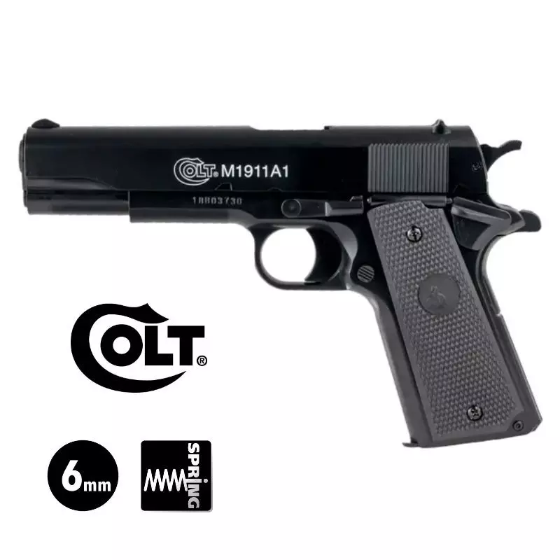 COLT 1911 AIRSOFT PISTOL Fixed slide - 6 mm BB Spring 0.5J