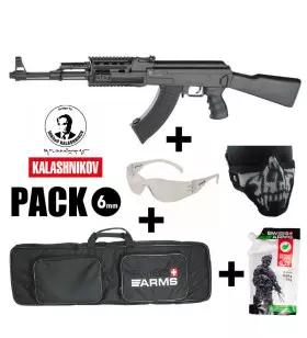 KALASHNIKOV AK 47 AEG AIRSOFT RIFLE PACK Tactical 550BBs 1.4J