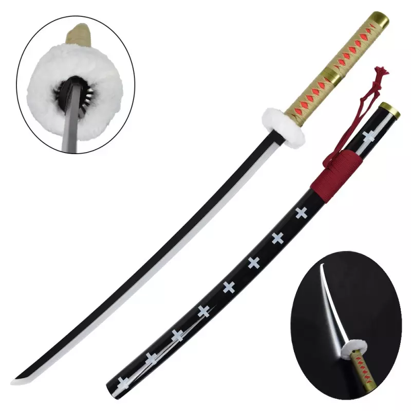 KATANA DECO STEEL BLADE WITH LED LIGHTING ONE PIECE PATTERN