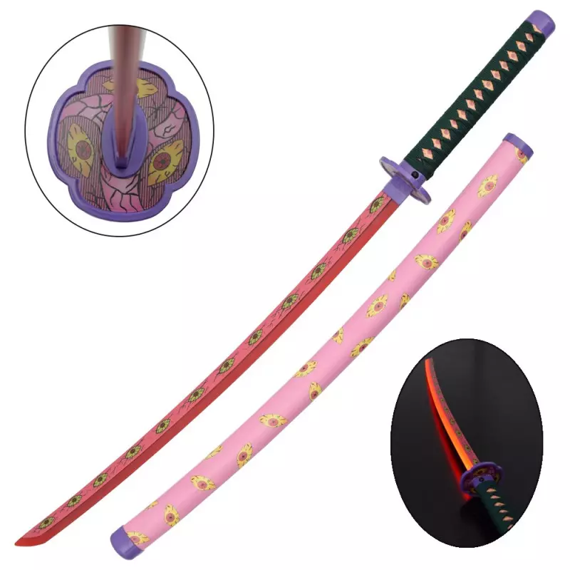 KATANA DECO STEEL BLADE WITH LED LIGHTING DEMON SLAYER PATTERN