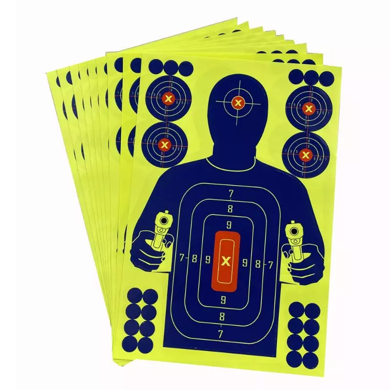 SILHOUETTE FLUO REACTIVE PAPER SHOOTING TARGET 12x18inch (SET OF 25)