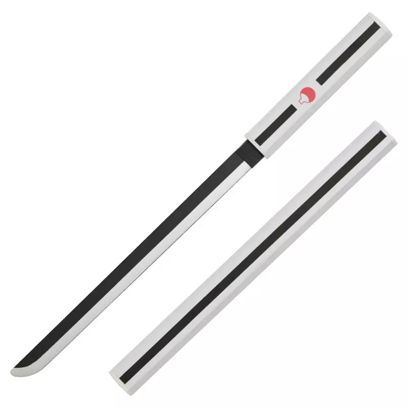 MINI KATANA DECO BAMBOO BLADE NARUTO PATTERN WHITE