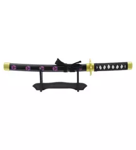 MINI KATANA DECO BAMBOO BLADE ONE PIECE PATTERN BLACK