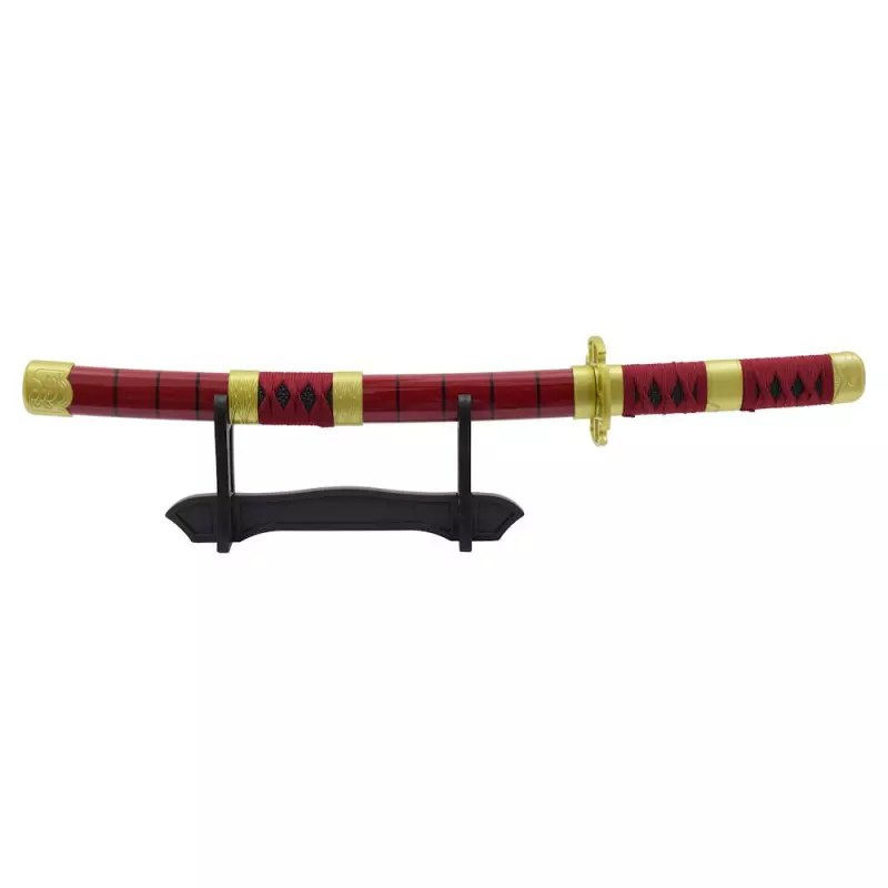 MINI KATANA DECO BAMBOO BLADE ONE PIECE PATTERN RED