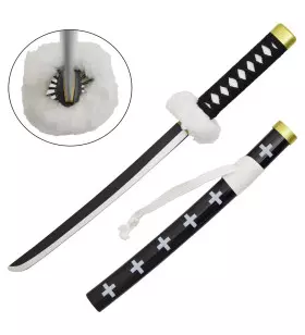 MINI KATANA DECO BAMBOO BLADE ONE PIECE PATTERN BLACK