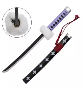 MINI KATANA DECO BAMBOO BLADE ONE PIECE PATTERN PURPLE