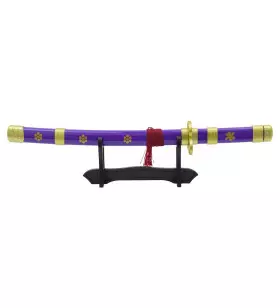 MINI KATANA DECO BAMBOO BLADE ONE PIECE PATTERN PURPLE